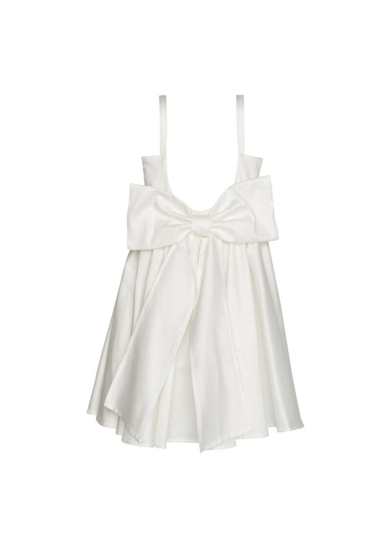 Φόρεμα με φιόγκο στην πλάτη Two in a Castle (T5178) Άσπρο - Image 4