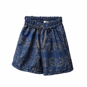 Μαγιό βερμούδα μπλε με πριντ Two in a Castle (T5494)