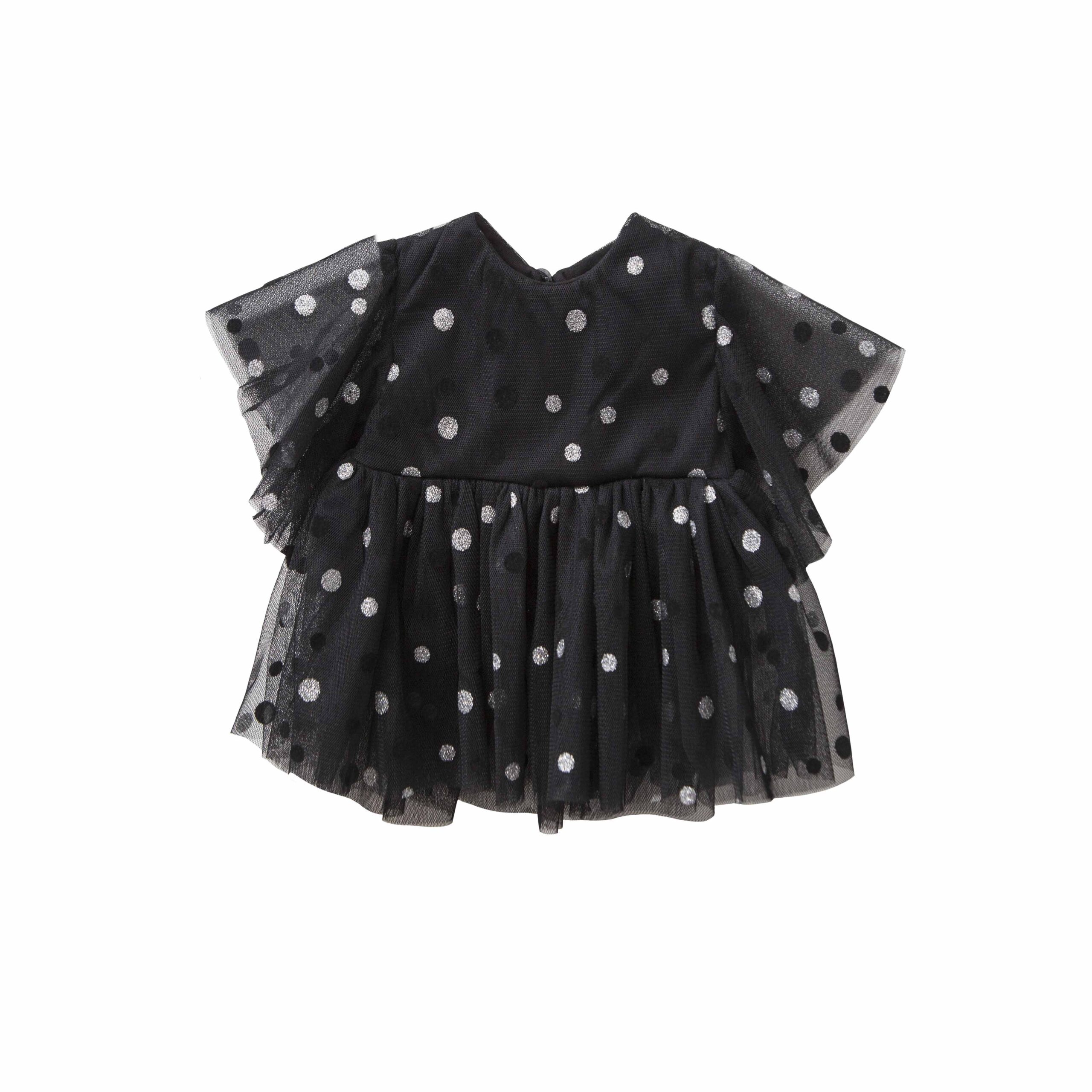 Two In A Castle Σετ Μπλούζα Πουά & Σορτσάκι Μαύρο Dalhia (T5573) - Image 2