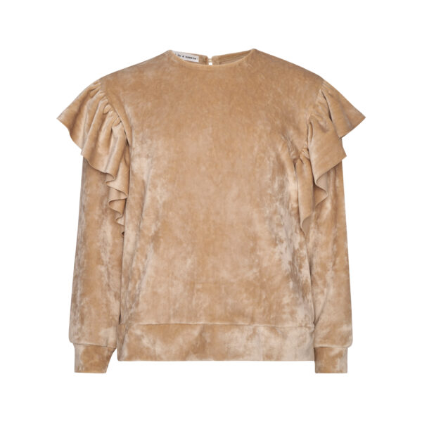 Two In A Castle Βελούδινο Σετ Φόρμα Μπεζ (T5725) - Image 2