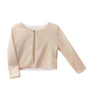 T6265 WHIPPED CREAM GOLD KNITTED CARDIGAN BABY PLUS
