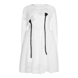 Two in a castle - Φόρεμα Tutu Με Λουλούδια Λευκό (T6650)