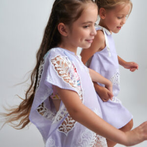 Καφτάνι Κεντημένο Λιλά Two in a castle T6220