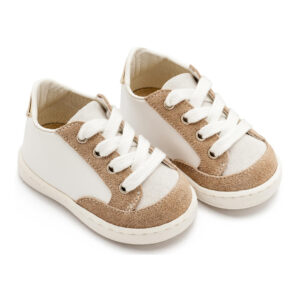 Δερμάτινο Δετό Sneakers PRΙ2120 Λευκό Μπεζ