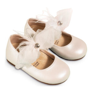 Γοβάκι Μονή Μπαρέτα με Φιόγκο BS3562 Εκρού