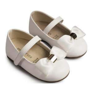 Γοβάκι Μονή Μπαρέτα με Φιόγκο BS3537 Λευκό