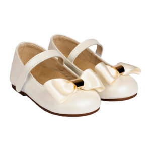 Γοβάκι Μονή Μπαρέτα με Φιόγκο BS3537 Εκρού