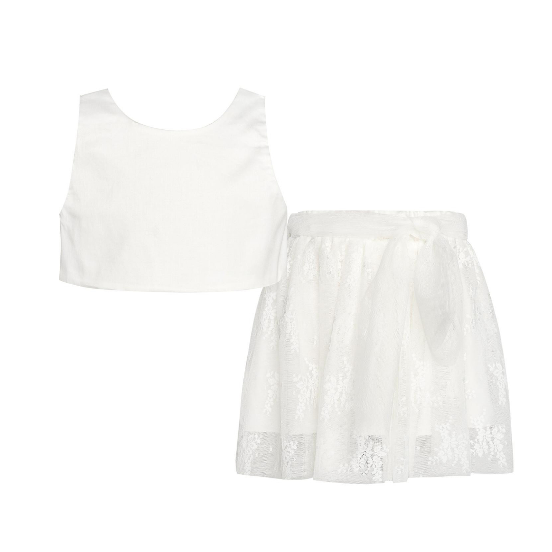 Magnolia Set W/Top & Lace Tutu Skirt Baby T5172