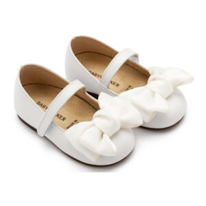 Γοβάκι Μονή Μπαρέτα Χρατς με Φιόγκο Οργάντζας BW4857-WHITE