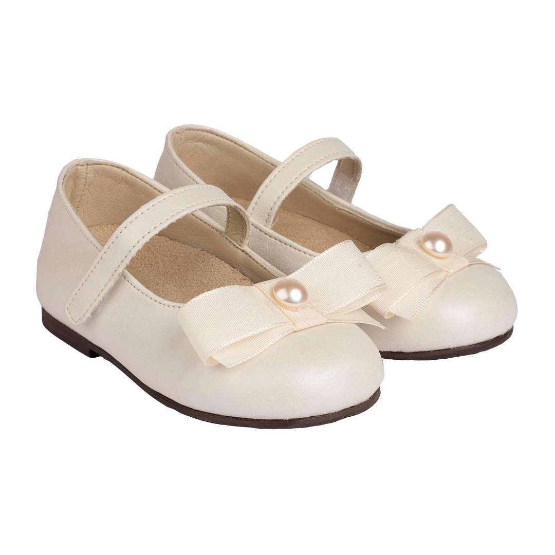 Γοβάκι Μονή Μπαρέτα με Φιόγκο BS3500 Εκρού