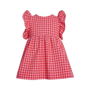 Two In A Castle Παιδικό Φόρεμα Καρό Ροζ (T6000)