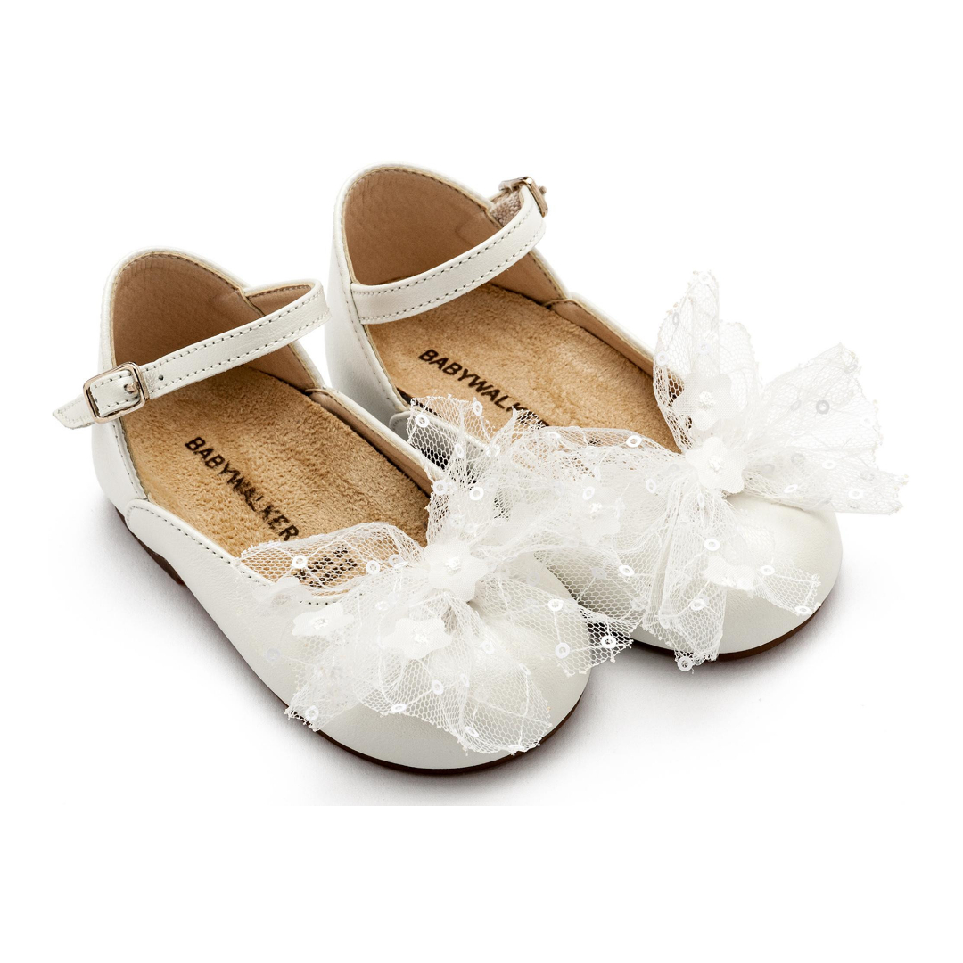 Γαλλικό Γοβάκι με Τούλινο Φιόγκο BW4853 Εκρού