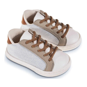 Δετό Τρίχρωμο Σνίκερ BS3039 Λευκό Γκρι Ταμπά