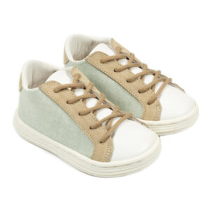 Δετό Τρίχρωμο Σνίκερ BS3039 Μέντα Λευκό Μπεζ