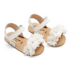 Πέδιλο με Chiffon Λουλούδια MI1633 Λευκό