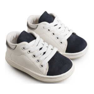 Δετό Δίχρωμο Σνίκερ BS3037 Λευκό Μπλε