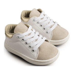 Δετό Δίχρωμο Σνίκερ BS3037 Λευκό Μπεζ