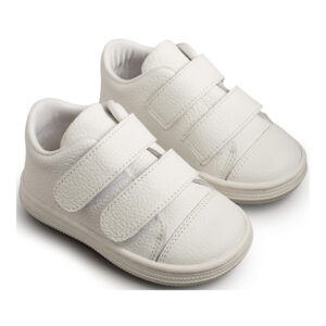 Δερμάτινο Σνικερ με Σκρατς BS3028 Λευκό