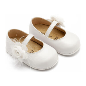 Γοβάκι Μονή Μπαρέτα με Λουλούδι PRI2640 Λευκό