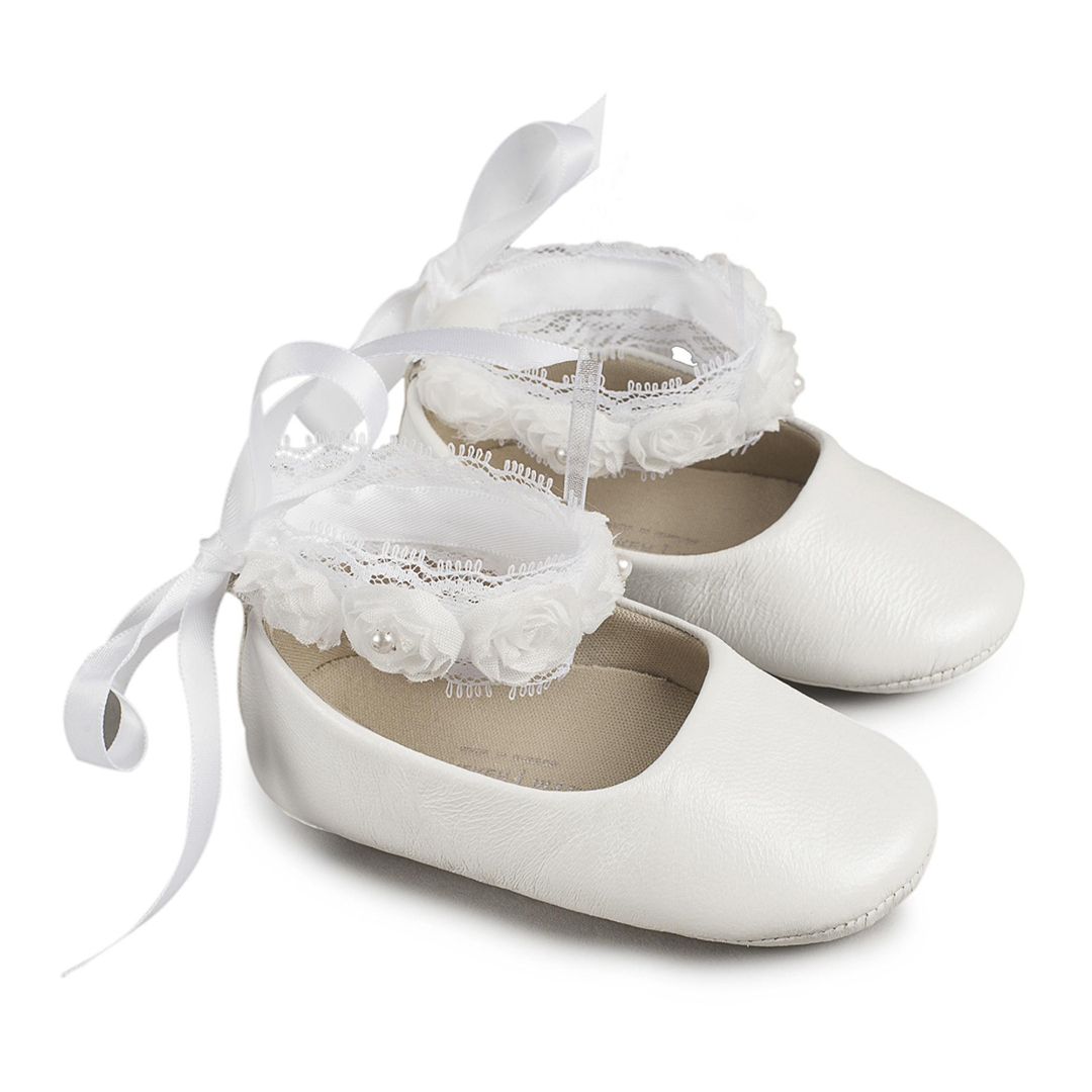 Μπαλαρινα με Δέσιμο στον Αστραγαλο MI1506 Λευκό