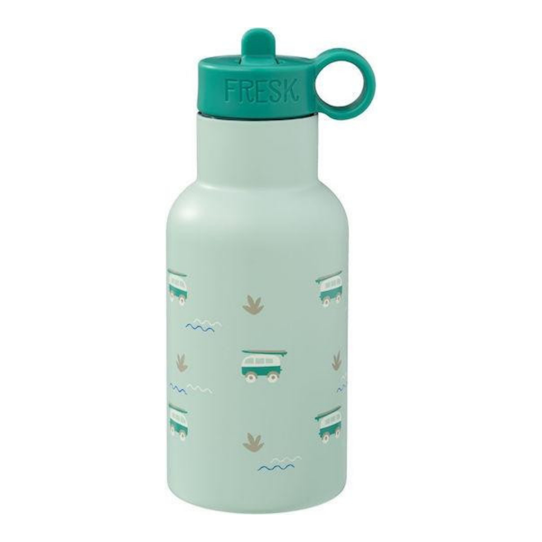 Fresk Παιδικό Παγούρι Θερμός Ανοξείδωτο με Καλαμάκι Non Spill Πράσινο 350ml FR-FD300-11