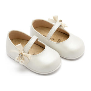 Γοβάκι Μονή Μπαρέτα με Φιογκάκι και Πέρλες PRI2646