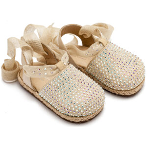 Εσπαντρίγια με Swarovski LU6123 Εκρού