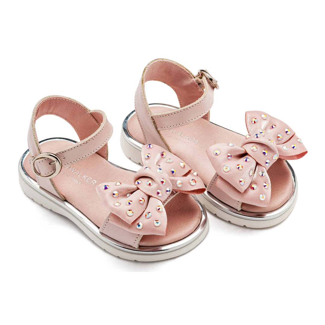 Πέδιλο με Φιόγκο και Στρας LU6122 Ροζ