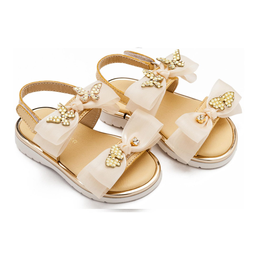 Πέδιλο με Φίογκους και Πεταλούδες LU6119 Κίτρινο