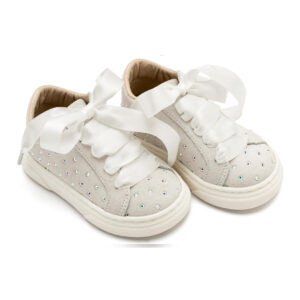 Σνίκερ Suede με Στρας LU6115 Λευκό