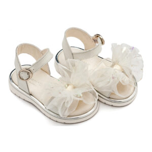 Πέδιλο με Χειροποίητο Υφασμάτινο Φιόγκο EXC5879 Εκρού