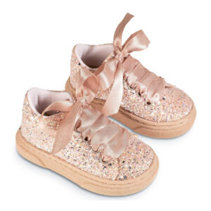 Δετό Σνίκερ απο Γκλίτερ Ύφασμα EXC5856 Νουντ