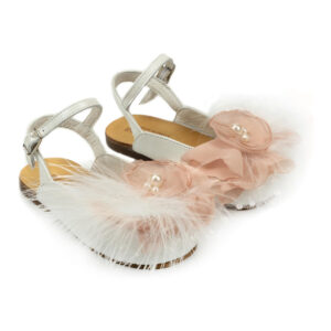 Δερμάτινο Σαμπό με Χειροποίητο Λουλούδι EXC5772 Ροζ