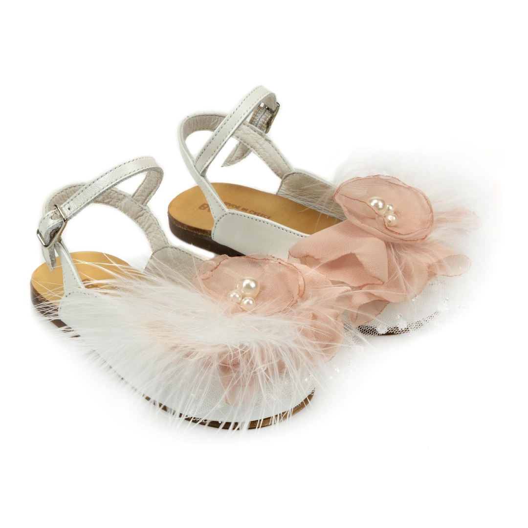 Δερμάτινο Σαμπό με Χειροποίητο Λουλούδι EXC5772 Ροζ