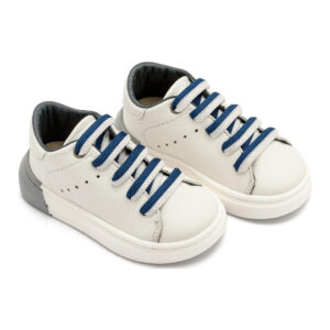 Δετό Sneaker με Δίχρωμο Κορδόνι EXC5294 Λευκό Μπλε