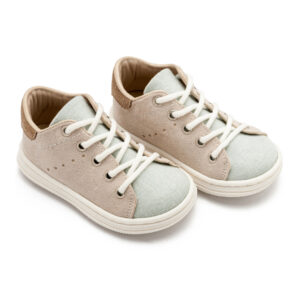 Δετά Δίχρωμα Σνίκερς BS3088 Μπεζ Μέντα Δίχρωμα