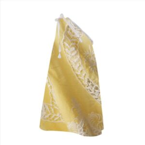 Καφτάνι κεντημένο με έναν ώμο Κίτρινο Two in a castle T6221