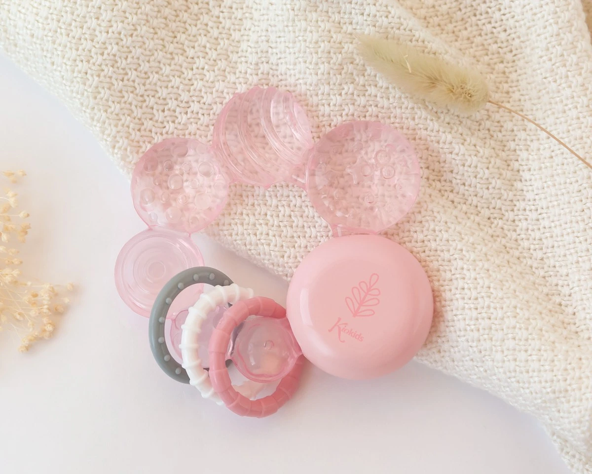 Μασητικός Κρίκος Οδοντοφυϊας Με Νερό Από Σιλικόνη - Ροζ (5497) - Image 3