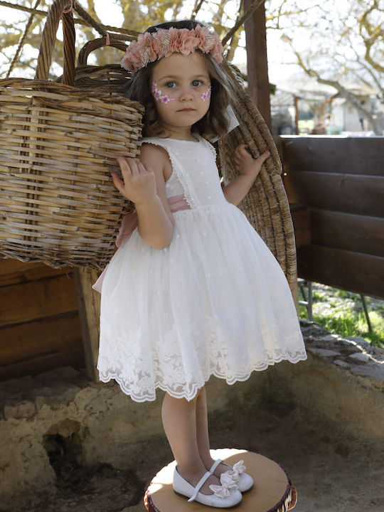 Bambolino Εκρού Φόρεμα Βάπτισης 1617 - Image 6