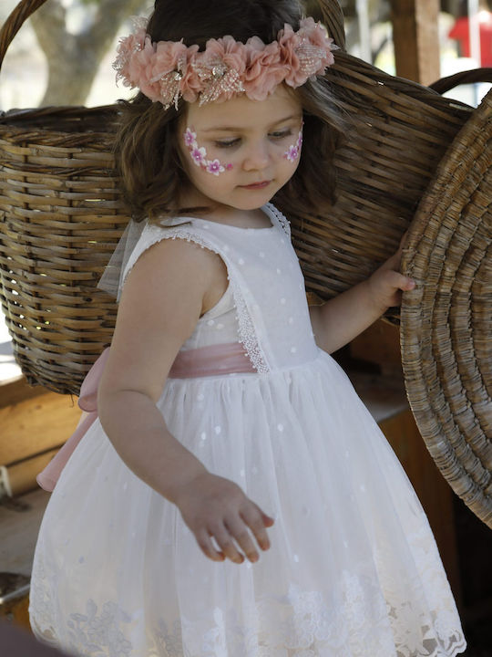 Bambolino Εκρού Φόρεμα Βάπτισης 1617