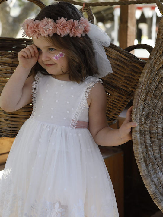 Bambolino Εκρού Φόρεμα Βάπτισης 1617 - Image 3