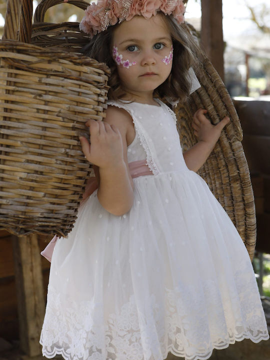 Bambolino Εκρού Φόρεμα Βάπτισης 1617 - Image 4