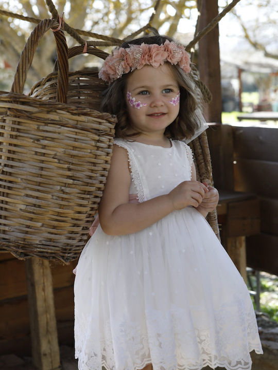 Bambolino Εκρού Φόρεμα Βάπτισης 1617 - Image 5