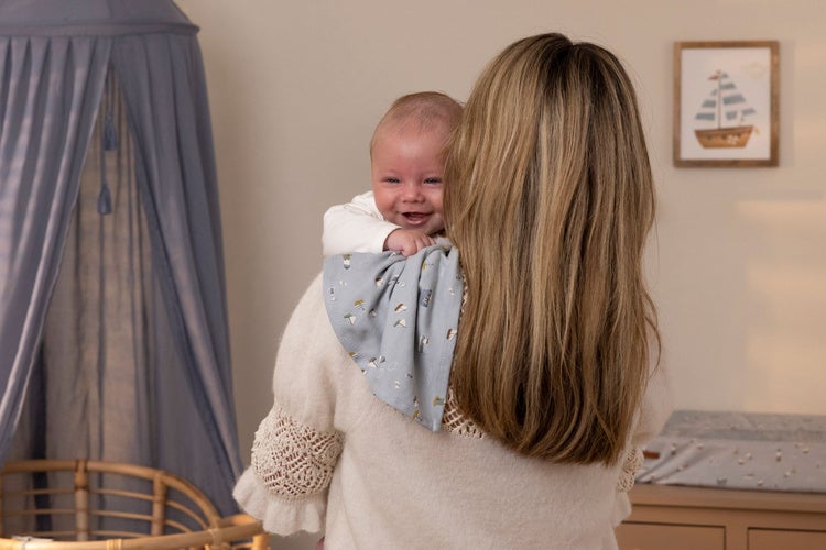 LITTLE DUTCH. Κουβερτάκι αγκαλιάς - ύπνου Sailors Bay Blue 120X120εκ. LD50421640 - Image 3