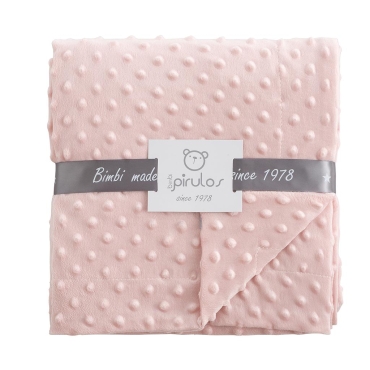 Κουβέρτα Minky Microfiber Ροζ 80x110εκ.