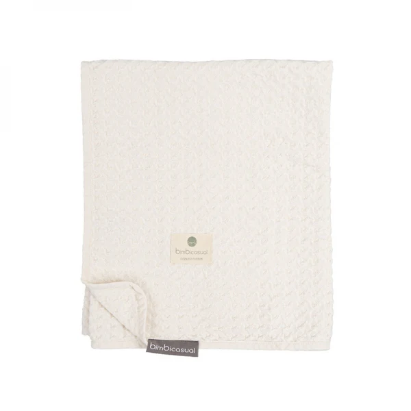 Κουβέρτα Πικέ από Οργανικό βαμβάκι Ivory | 75x95cm.