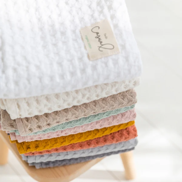 Κουβέρτα Πικέ από Οργανικό βαμβάκι Ivory | 75x95cm. - Image 2