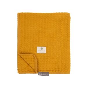 Κουβέρτα Πικέ από Οργανικό Βαμβάκι 95x75εκ.Ochre