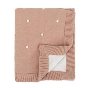 Bimbidreams Κουβέρτα Πλεκτή με Fleece Coralina Σάπιο Μήλο 80×110εκ. 663000RE
