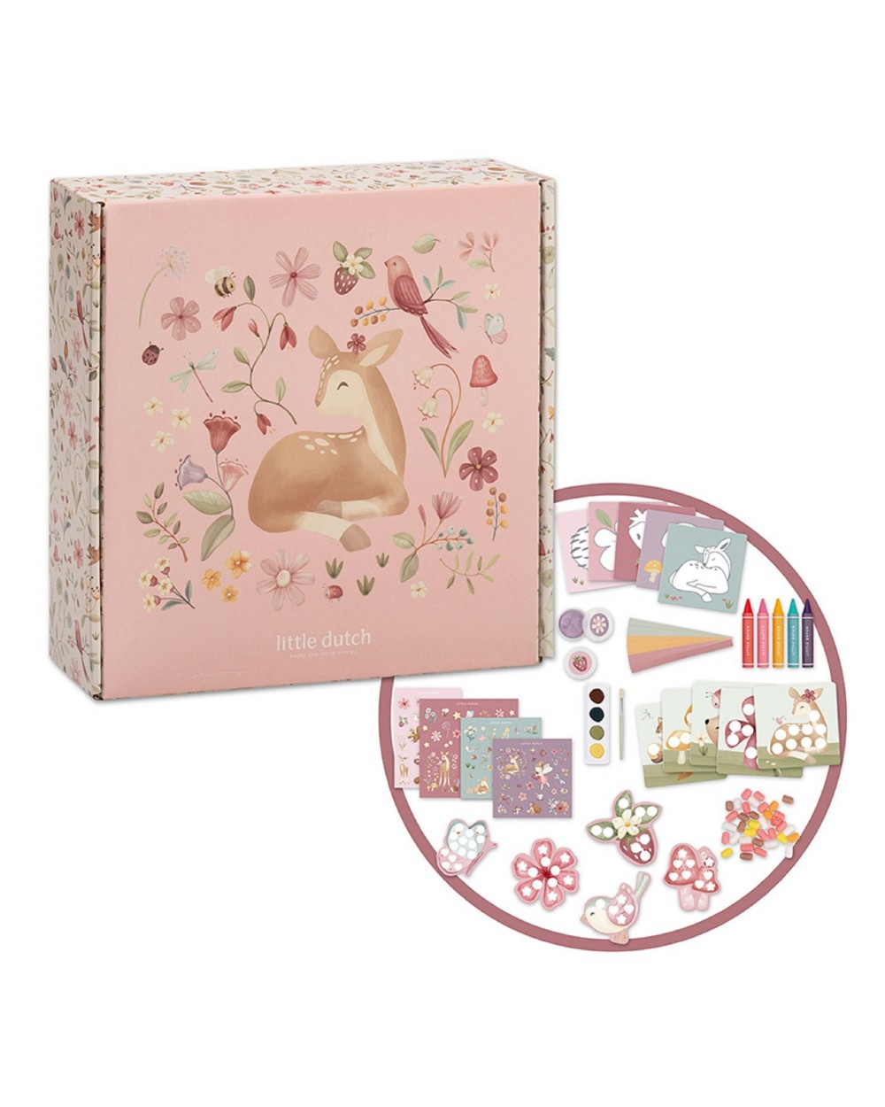 Little Dutch. Μεγάλο σετ ζωγραφικής - κατασκευών σε κουτί Fairy Garden LD126053 - Image 4